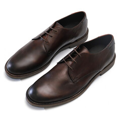 Pair of Mens Office Formal Shoes Burgundy Brown Oxford