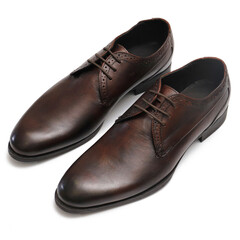Pair of Mens Office Formal Shoes Burgundy Brown Oxford