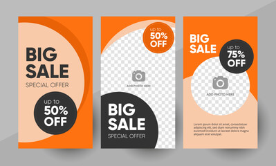 Social media story template design layout sale