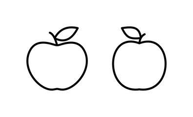 Apple icon vector. Apple sign and symbols for web design.
