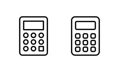 Calculator icon vector. Accounting calculator sign and symbol.