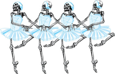 halloween dancing skeletons ballet swan lake © татьяна лунина