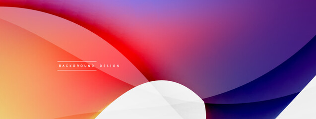 Abstract background. Fluid gradient color wave template for wallpaper, banner, background or landing