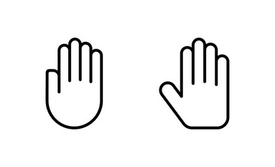 Hand icon vector. hand sign and symbol. palm
