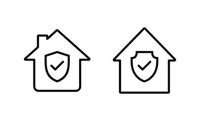 Fototapeta premium home insurance icon vector. home protection sign and symbol