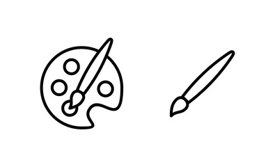 Paint icon vector. paint brush sign and symbol. paint roller icon vector