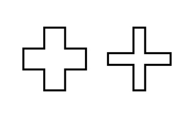 Fototapeta premium Plus icon vector. Add plus sign and symbol