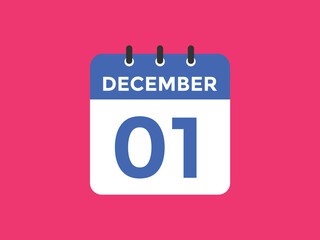december 2 calendar reminder. 2st december daily calendar icon template. Calendar 2st december icon Design template. Vector illustration
