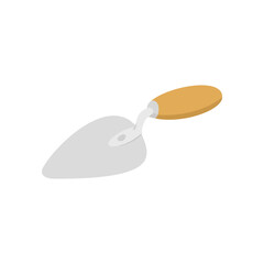 A cement spoon serves to stir the cement-sand mixture in the vector illustrations