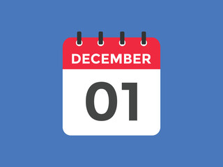 december 2 calendar reminder. 2st december daily calendar icon template. Calendar 2st december icon Design template. Vector illustration
