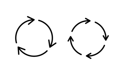 Recycle icon vector. Recycling sign and symbol.