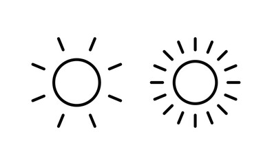 Sun icon vector. Brightness sign and symbol