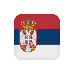 Obraz premium Serbia flag, official colors. Vector illustration.