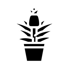 plant flower pineapple glyph icon vector. plant flower pineapple sign. isolated symbol illustration