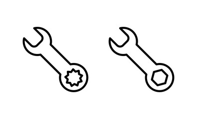 Naklejka premium Wrench icon vector. repair icon. tools sign and symbol