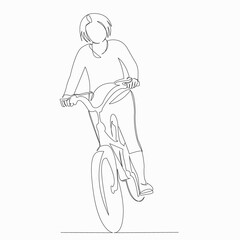 girl riding a bike