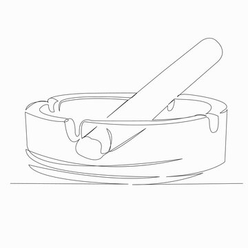 recommend clip art: cigar in an ashtray