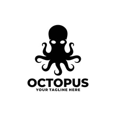 Octopus logo design vector. Seafood logo