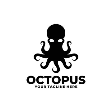 Octopus logo design vector. Seafood logo