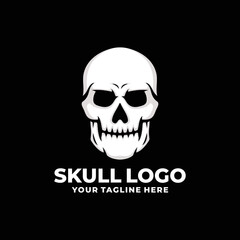 Skull logo design vector illustration