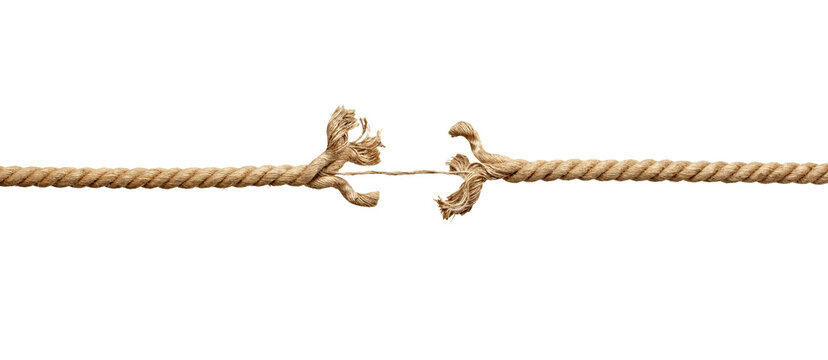 Strong Rope With A Knot Isolated Against The White Background Stock Photo -  Download Image Now - iStock
