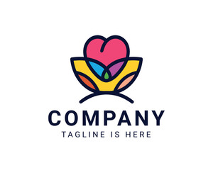 Flower beauty logo for company