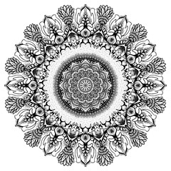 Mandala Shapes Easy For Coloring Vector mandala flower oriental flower pattern illustration