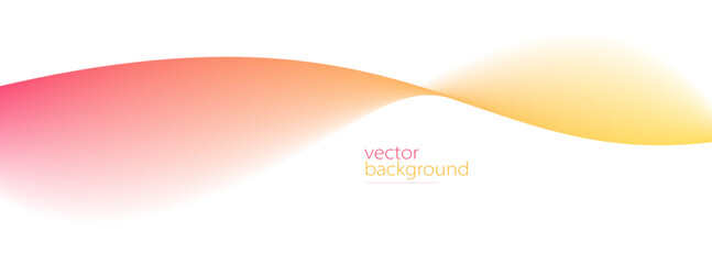 Obraz premium Smooth flow of wavy shape with gradient vector abstract background, red and yellow design curve line energy motion,