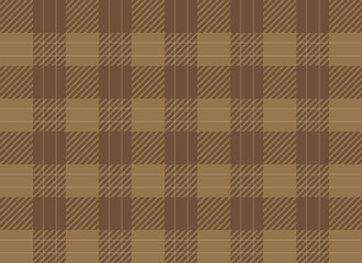 Tartan checked plaids brown color. Seamless fabric texture vintage style.