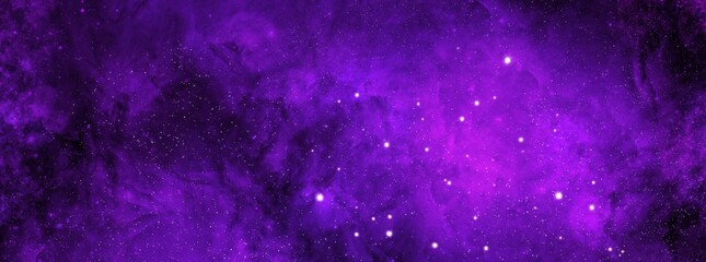 Cosmic background with a blue and pink nebula and stars. Space background with realistic nebula and shining stars. Abstract scientific background with nebulae and stars in space. 