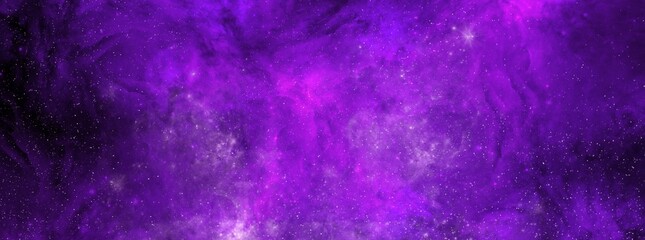 Cosmic background with a blue and pink nebula and stars. Space background with realistic nebula and...
