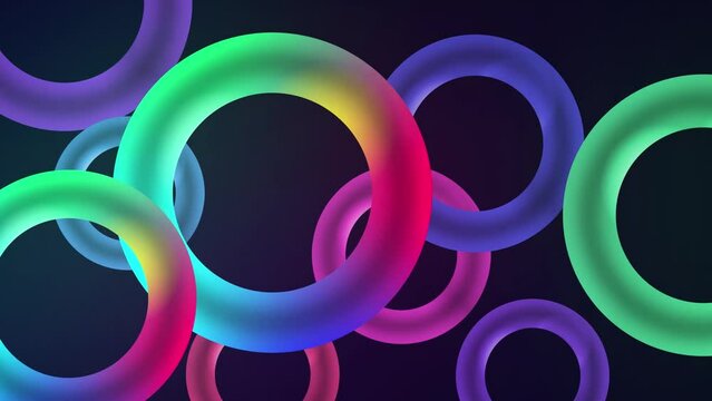 Gradient Abstract 3d Circle Animation Background