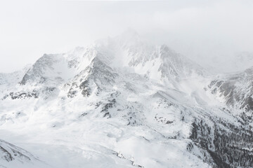 Fototapeta na wymiar High mountain in winter
