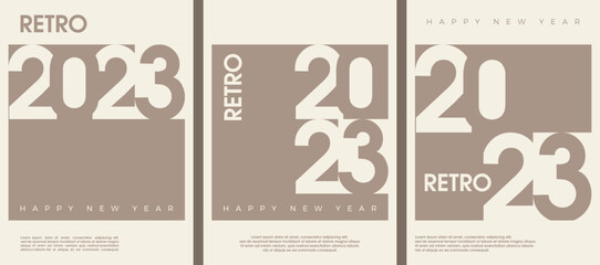 Happy new year classic 2023 for posters and templates