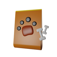pet food illustration 3d