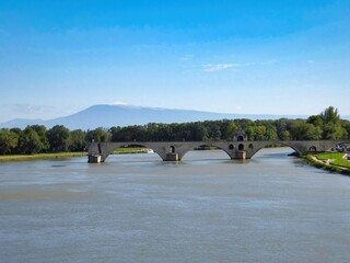 Pont d'Avignon was a medieval bridge across the river Rhone in France