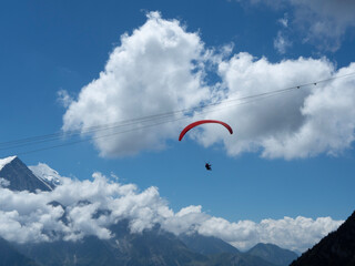 paraglider in the sky