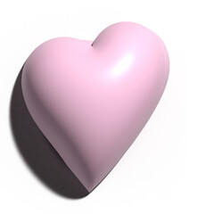 PINK GLOSSY HEART 3D ILLUSTRATION FILE