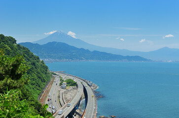 静岡県　さった峠と富士山