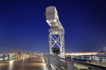 横浜みなとみらい　ハンマーヘッドパークの夜景