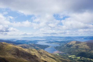scottish lochs between mountain ranges