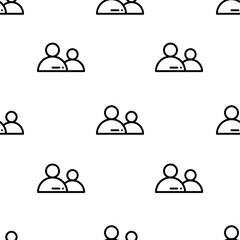 user icon pattern. Seamless user pattern on white background.