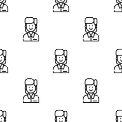 employee icon pattern. Seamless employee pattern on white background.