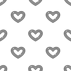 heart icon pattern. Seamless heart pattern on white background.