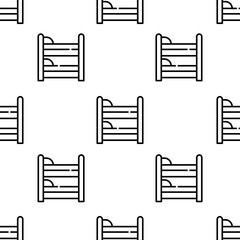 bunk icon pattern. Seamless bunk pattern on white background.