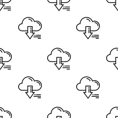 server icon pattern. Seamless server pattern on white background.