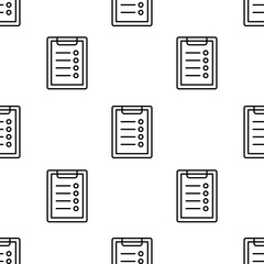 clipboard icon pattern. Seamless clipboard pattern on white background.