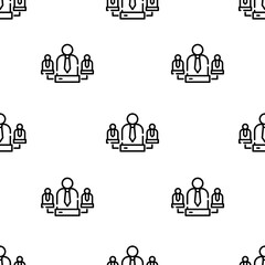 team icon pattern. Seamless team pattern on white background.