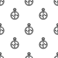 compass icon pattern. Seamless compass pattern on white background.