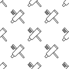 toothpaste icon pattern. Seamless toothpaste pattern on white background.